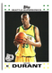 2007-08 Topps Kevin Durant Rookie Set RC Rookie Seattle Supersonics #2