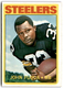 1972 Topps #77 JOHN FUQUA  Pittsburgh Steelers Football Trading Card 