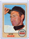 1968 TOPPS ALVIN DARK #237 CLEVELAND INDIANS AS SHOWN FREE COMBINED SHIPPING