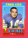 1971 Topps Football # #96 Fred Cox Low Grade