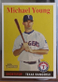 MICHAEL YOUNG #375 2007 Topps Heritage Short Print SP Texas Rangers Tigers NM
