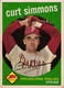 1959 Topps Curt Simmons #382 - Philadelphia Phillies - GVG Surface SMUDGE
