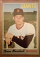 1970 Topps Baseball #58 Dave Marshall - San Francisco Giants Vg-Ex Condition