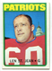 1972 Topps #23 Len St. Jean Football Card - New England Patriots