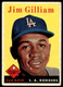 1958 Topps #215 Jim Gilliam Los Angeles Dodgers VG-VGEX wrinkle NO RESERVE!
