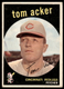 1959 Topps Tom Acker #201 Cincinnati Redlegs Baseball Card