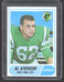 1968 Topps Al Atkinson Rookie #195 New York Jets