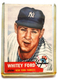 1953 Whitey Ford #207, Topps Baseball Card, Great Gift, High Quality Card