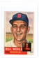 1953 Topps Baseball #170 Bill Werle (MB)