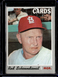 Red Schoendienst 1970 Topps #346 St. Louis Cardinals
