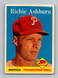 1958 Topps #230 Richie Ashburn VGEX-EX HOF Philadelphia Phillies Baseball Card