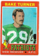 1971 Topps #56 Bake Turner Football Card - New England Patriots