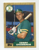 1987 Topps Traded #117T Terry Steinbach rookie....Oakland A's