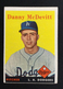 1958 Topps #357 Danny McDevitt Vintage Baseball Card Los Angeles Dodgers Pitcher