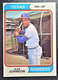 1974 Topps Baseball - Alex Johnson - Texas Rangers #107 EX-NM