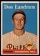 1958 Topps Don Landrum #291 Rookie Ex-ExMint