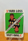 1971 Topps Game Inserts Dan Abramowicz New Orleans Saints #33 3 Yard Loss