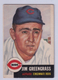 1953 Topps #209 JIM GREENGRASS - Cincinnati Reds Vintage Baseball