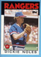 1986 Topps #388 Dickie Noles Texas Rangers EM-NM
