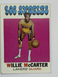 1971-72 Topps #101 Willie McCarter Vintage Los Angeles Lakers Card