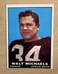 Walt Michaels 1961 Topps Football Card #75, NM, Cleveland Browns
