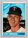1966 Topps #73 Jerry Zimmerman VG-VGEX Minnesota Twins Baseball Card