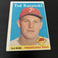 1958 Topps Ted Kazanski #36 Philadelphia Phillies Vintage Baseball (fair)(d9)