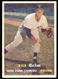 1957 Topps #36 Bob Grim, New York Yankees.  Ex+/ExMt