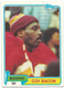 1981 Topps Football Card #124 Coy Bacon / Washington Redskins