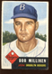 1953 Topps Baseball Card HIGH #221 Bob Milliken Brooklyn Dodgers Single Print