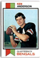 1973 Topps #34 KEN ANDERSON RC Rookie VG Cincinnati Bengals Football Card