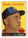1958 Topps #88 Duke Snider - Los Angeles Dodgers, Excellent Condition