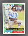 1981 Topps - #100 Billy Sims (RC) Detroit Lions