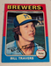 1975 Topps Baseball #488 Bill Travers (RC) Milwaukee Brewers