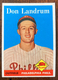 1958 Topps #291 - Don Landrum - Philadelphia Phillies