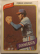 1980 Topps #390 Fergie Jenkins Texas Rangers MLB Vintage Baseball Card