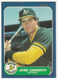 Jose Canseco 1986 Fleer Update #U-20. RC Rookie - Oakland A's