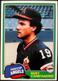1981 Topps - #410 Bert Campaneris Baseball Card