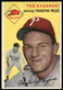 1954 Topps #78 Ted Kazanski Philadelphia Phillies Rookie Very Good