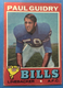 1971 Topps Paul Guidry #138 Buffalo Bills Vintage Football Card EX