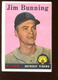1958 Topps Baseball Card #115 HOFER Jim Bunning 2nd Card