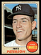 Fritz Peterson New York Yankees 1968 Topps #246