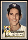 1952 Topps #128 Don Bollweg RC New York Yankees VG-VGEX wrinkle NO RESERVE!