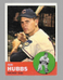 1963 Topps, #15 Ken Hubbs, Cubs, Nice Card, 2nd Year, See Scans