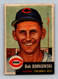 1953 Topps #7 Bob Borkowski LOW GRADE (read) Cincinnati Reds Baseball Card