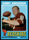 1971 Topps #50 Sonny Jurgensen HOF Washington Redskins EX-EXMINT NO RESERVE!