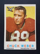 1959 Topps #94 Chuck Weber - Rookie Card RC - Philadelphia Eagles - EX+
