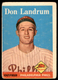 1958 Topps Don Landrum RC Philadelphia Phillies #291