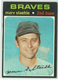 1971 Topps Baseball #663 Marv Staehle - Atlanta Braves HI#