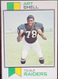 ART SHELL 1973 Topps Rookie Football Card #77 Oakland Raiders EX